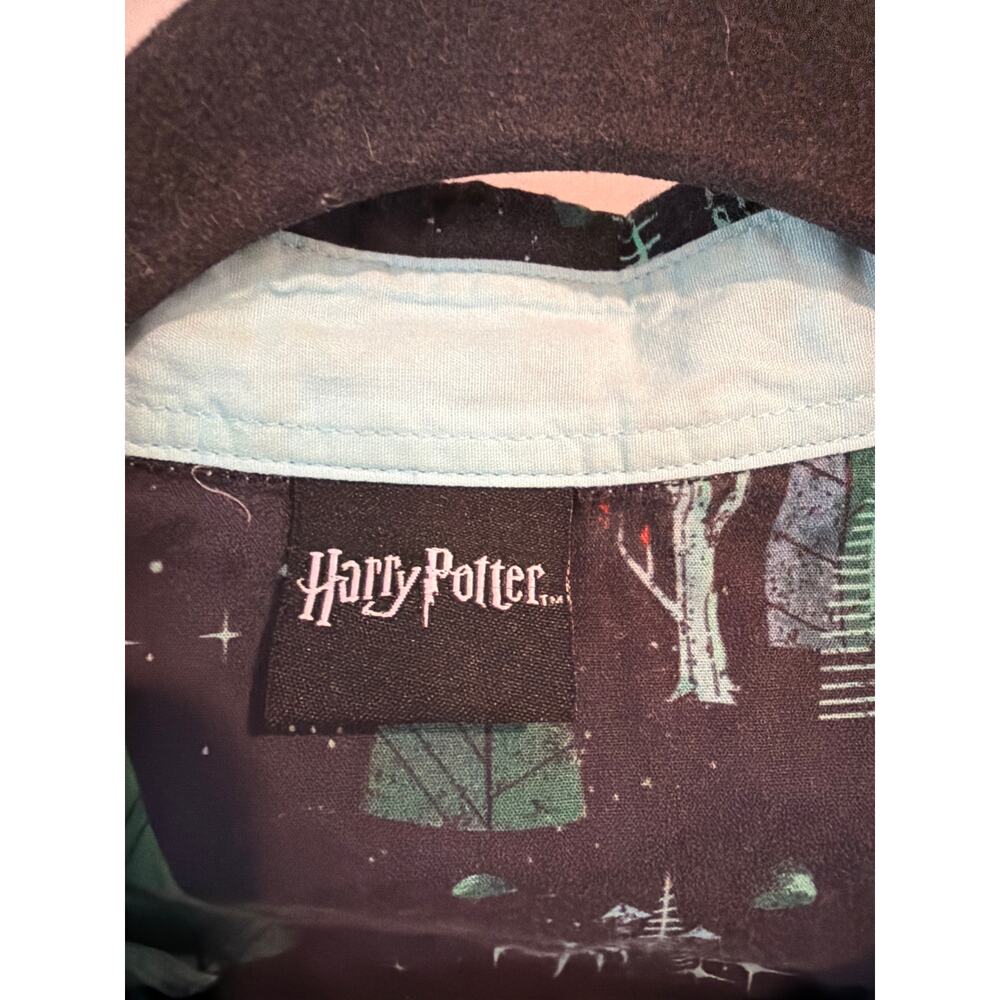 Harry Potter Forbidden Forest Patterned Button-Do… - image 3